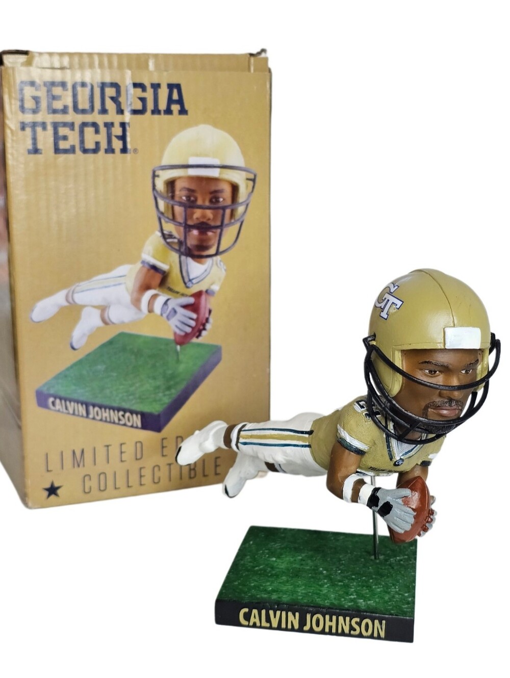 Calvin Johnson Georgia Tech Bobblehead 2018 Limited Edition SGA College HOF Box